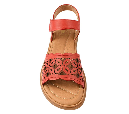 Sandale casual, dama, FORMAZIONE, 33177 rosu, piele naturala